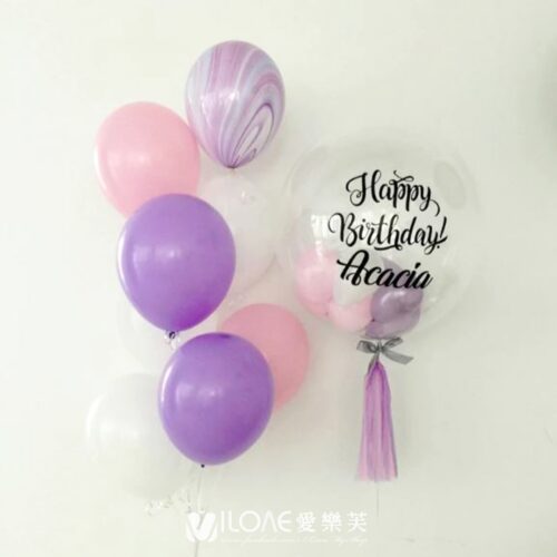 24吋波波球串組-J款(9顆) 24吋波波球<br><span style="font-size: 20px;">(花間紫蝶)</span>