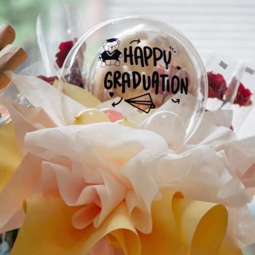 product_43077131_o_1 畢業季波波球花束<br><span style="font-size: 20px;">(畢業小熊款70cm)</span>