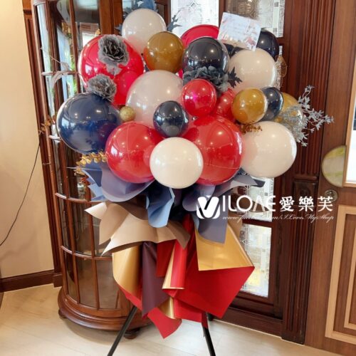 product_47916337_o_1 氣球高架花籃 <br><span style="font-size: 20px;">(英倫風 1柱)</span>