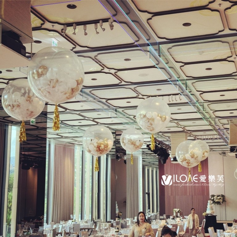婚禮佈置<br><span style="font-size: 20px;">(天爆球 金白色系)</span>:圖片 3