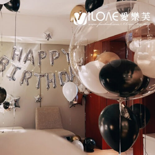 生日-氣球佈置專案70-3 A37生日佈置<br><span style="font-size: 20px;">(金彩時刻)</span>