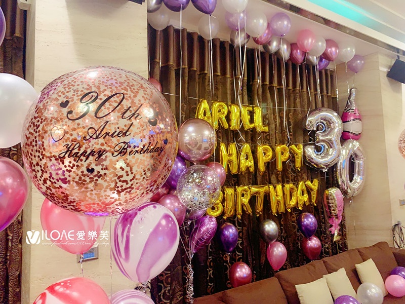 A51生日佈置<br><span style="font-size: 20px;">(粉紫雙蝶)</span>:圖片 2