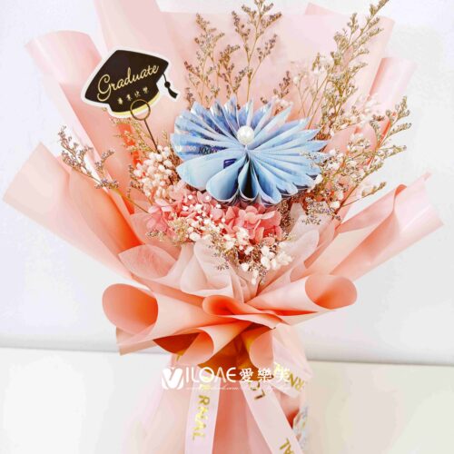 畢業祝福<br><span style="font-size: 18px;">A02 珍珠花款(不含10張現金)</span>