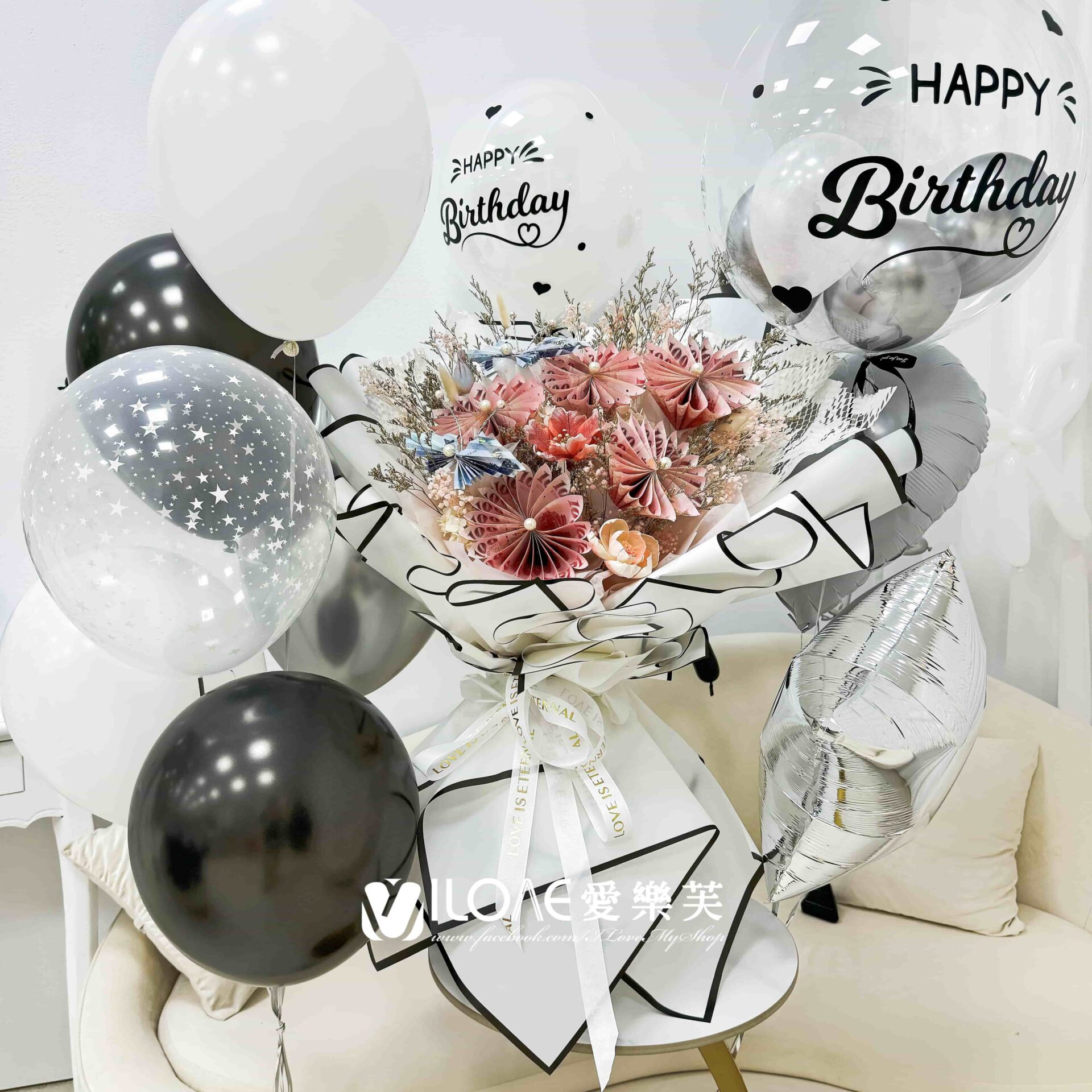 黑白序曲<br><span style="font-size: 16px;">A21 珍珠花+蝴蝶花款<br>(不含50張現金)</span>