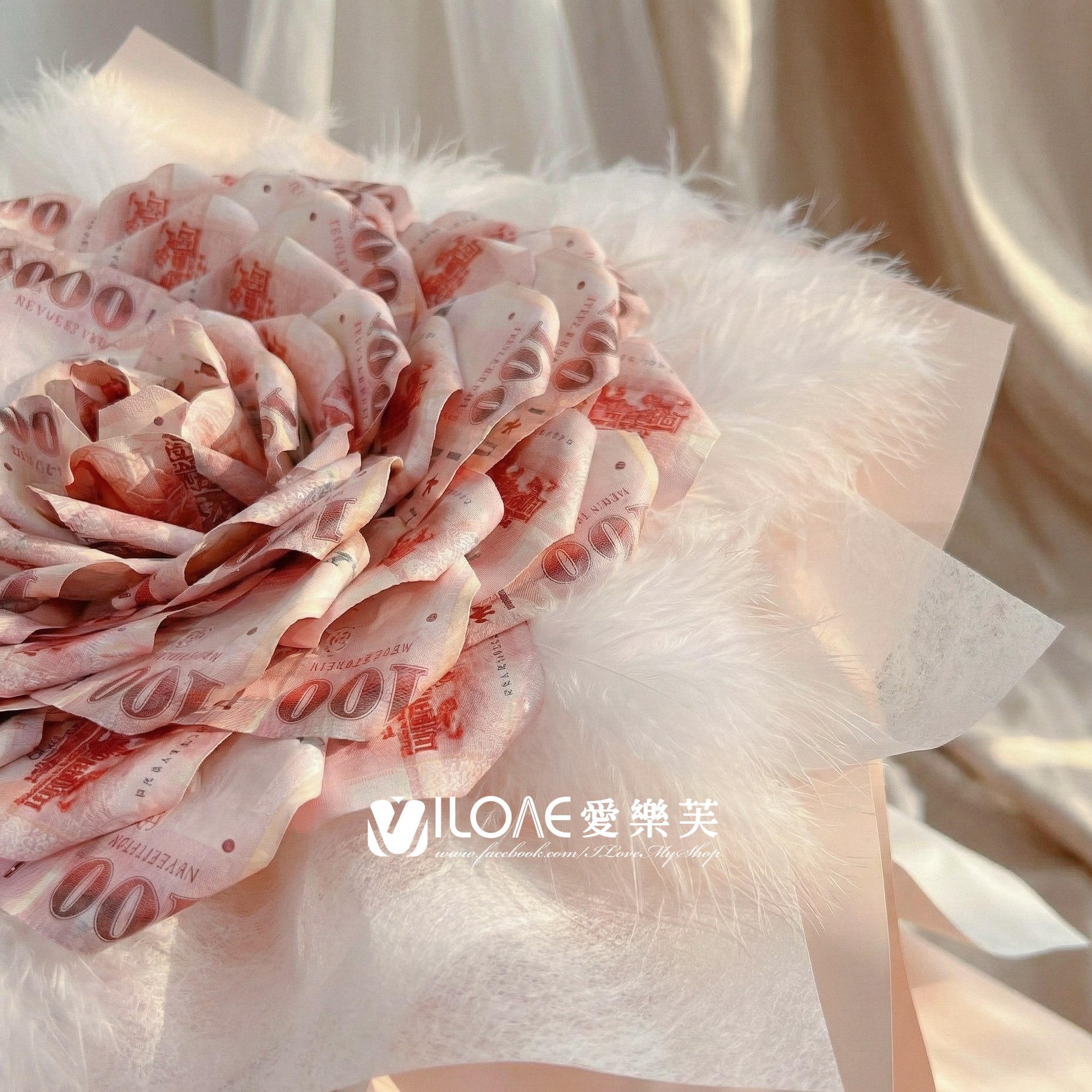 緋羽夢境<br><span style="font-size: 18px;">A08 羽毛款千層玫瑰<br>(不含30張現金)</span>:圖片 2