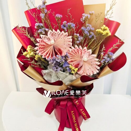 緋紅金韻<br><span style="font-size: 18px;">A16 珍珠花款(不含20張現金)