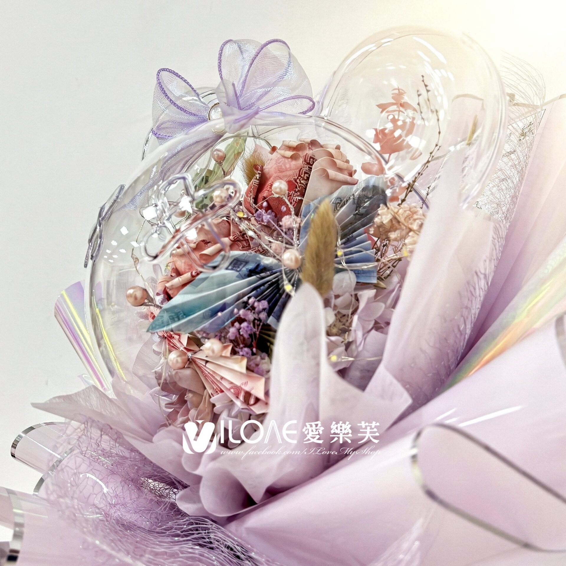 紫境童話<br><span style="font-size: 18px;">A04 壓克力花(不含24張現金)</span>:圖片 2