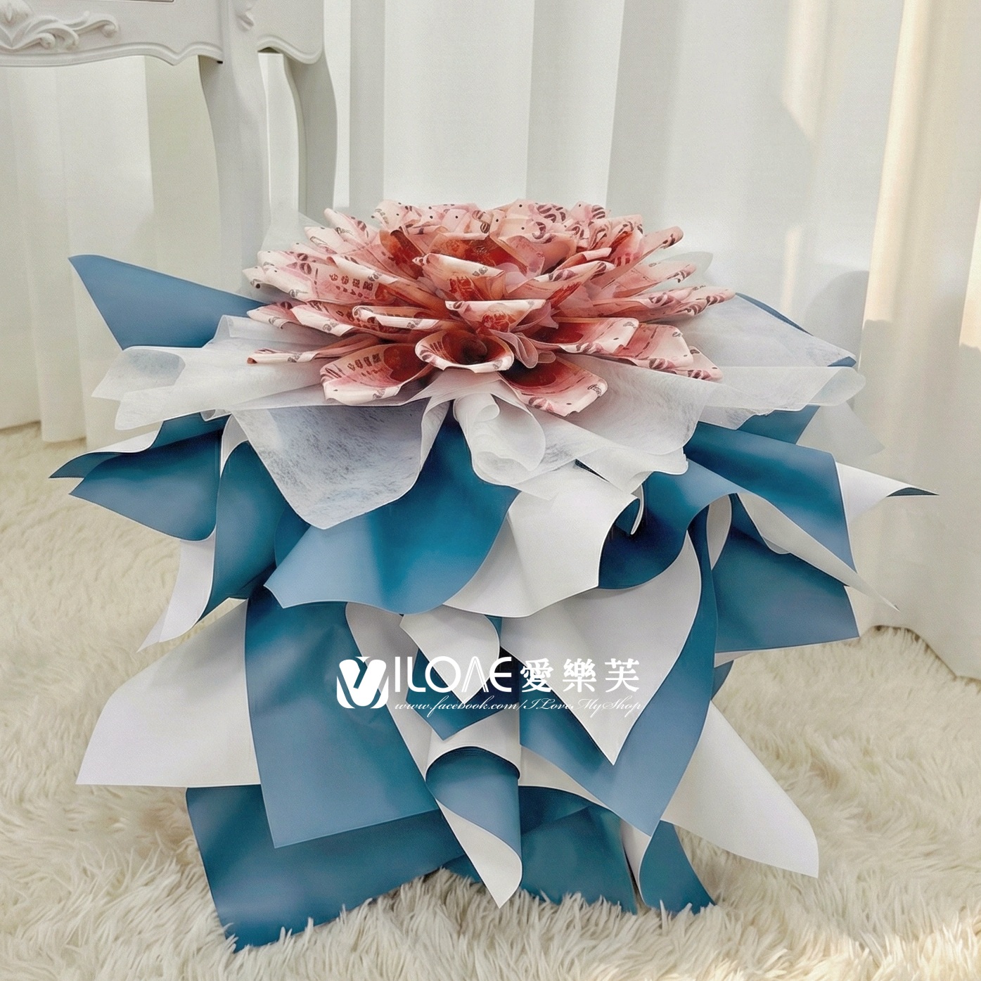 黛藍誓約<br><span style="font-size: 18px;">A16 3D千層玫瑰<br>(不含60張現金)</span>:圖片 2