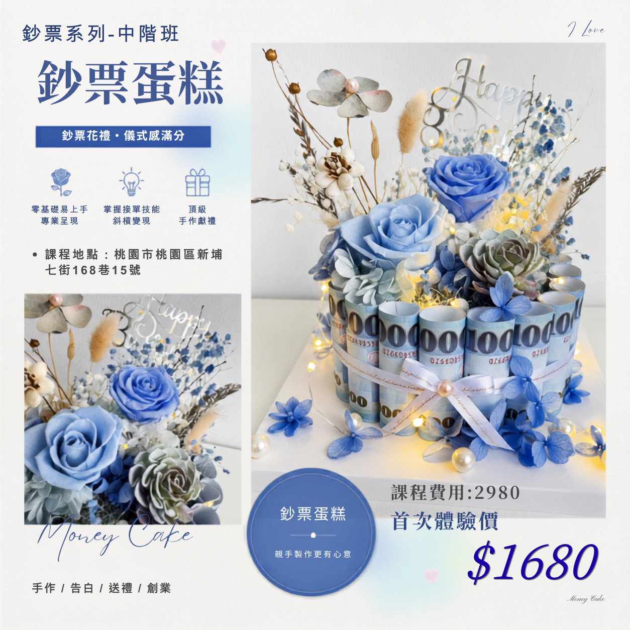 微型創業變現課程<br><span style="font-size: 18px;">(鈔票蛋糕)</span>